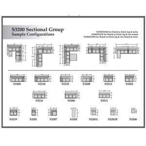 3200 sectional sofa sample configurations