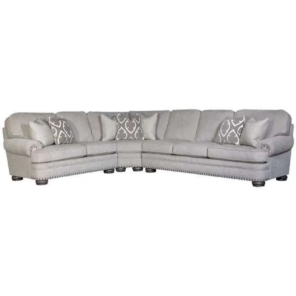 3620 Fabric Sectional Sofa- Ash