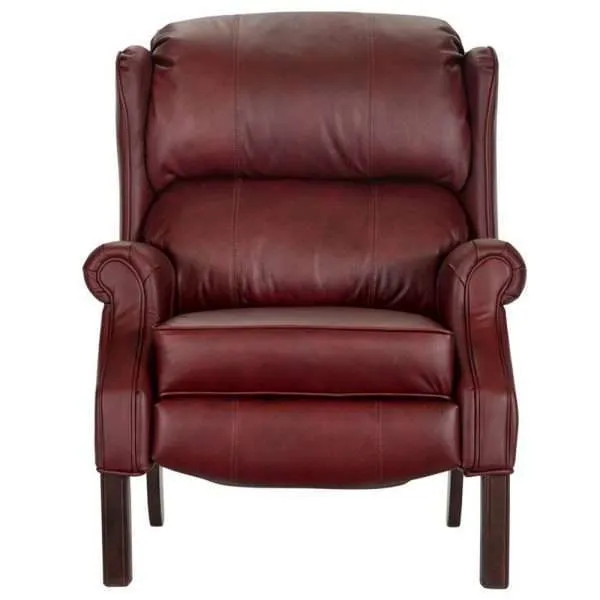 1061 Leather High Back Recliner Armchair