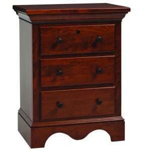 Merlot 3 Drawer Nightstand