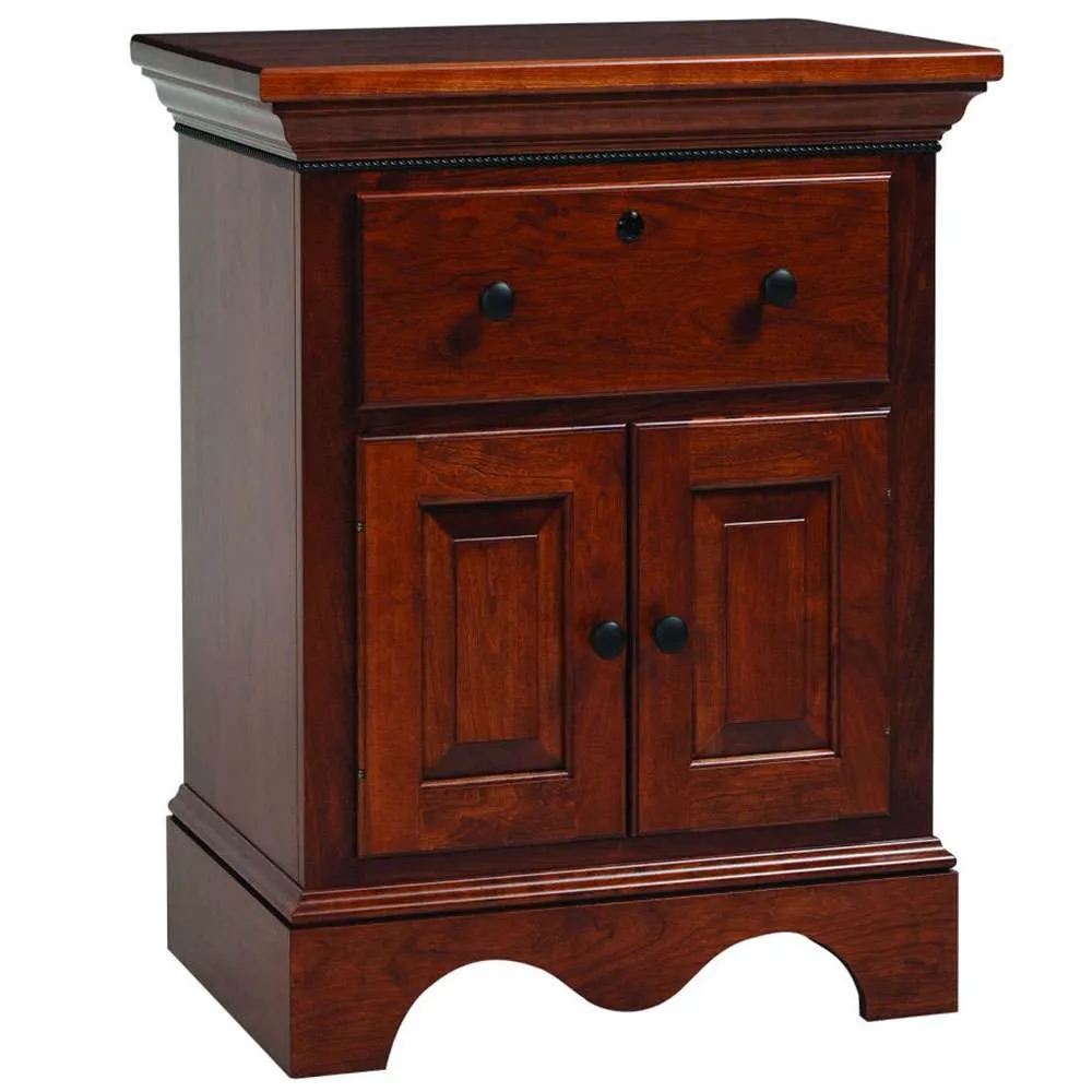 Merlot 1 Drawer Nightstand with Doors