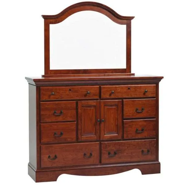 Merlot-8-Drawer-2-Doors-Dresser-and-Mirror-TR7002