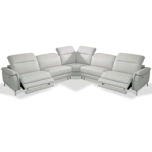 5 Piece Oxford Italian Leather Sectional