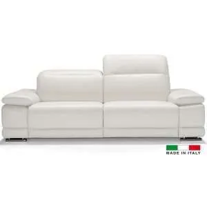Escape Italian Leather Sofa- White
