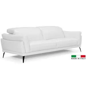 Bellini Italian Leather Casino Sofa- White