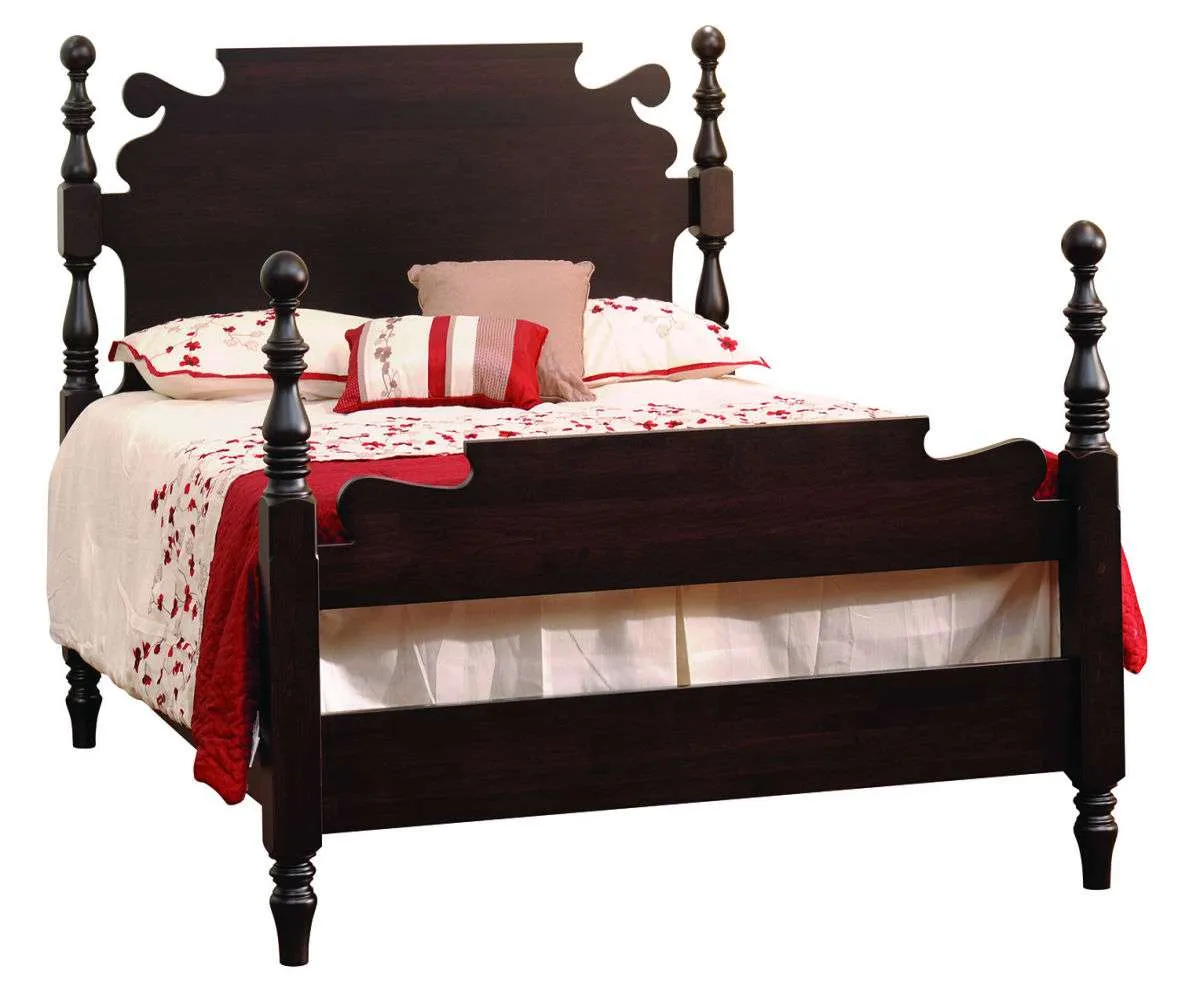 Hampton Bed with Dark Stain