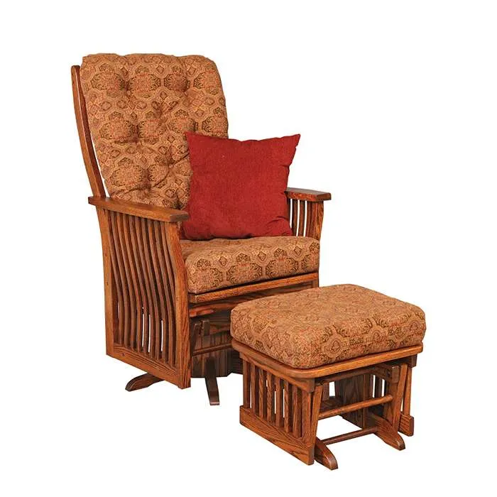 Mission Swivel Glider with Ottoman