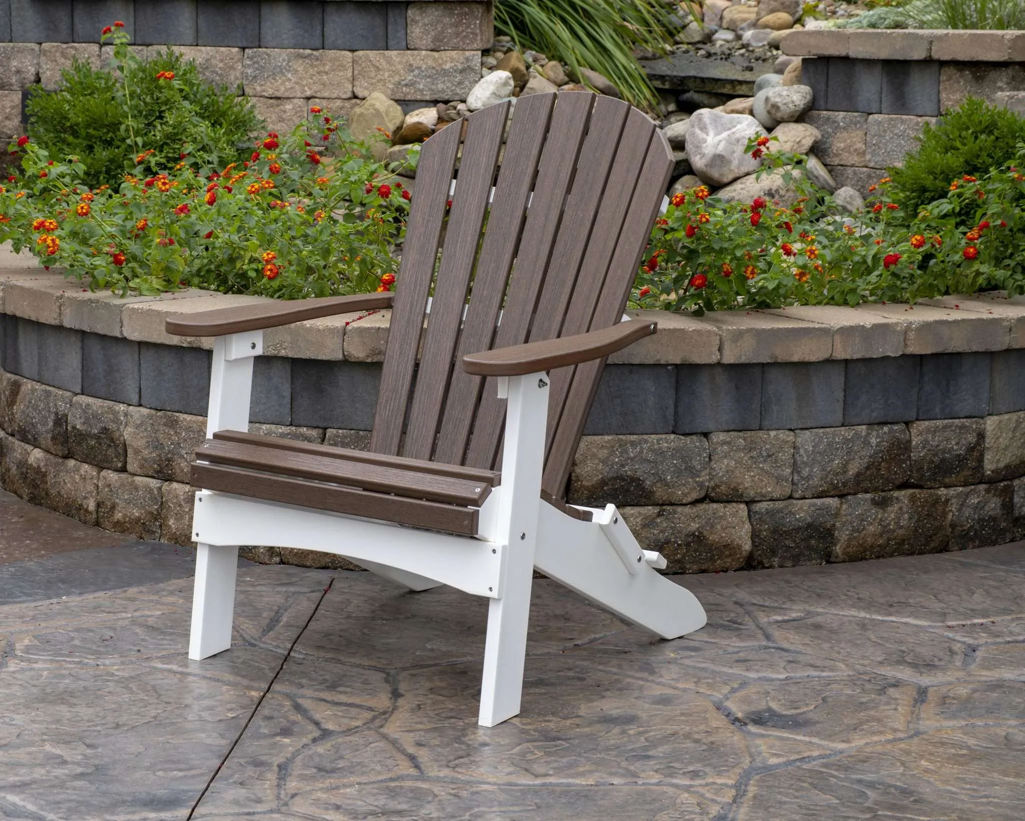 Comfo Back Folding Adirondack Chair Brazilian Walnut on White (2)