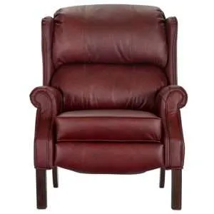 1061 Leather High Back Recliner Armchair