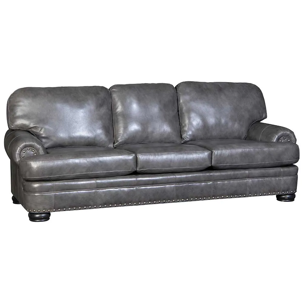 3620 Leather Sofa - Valentino Grey