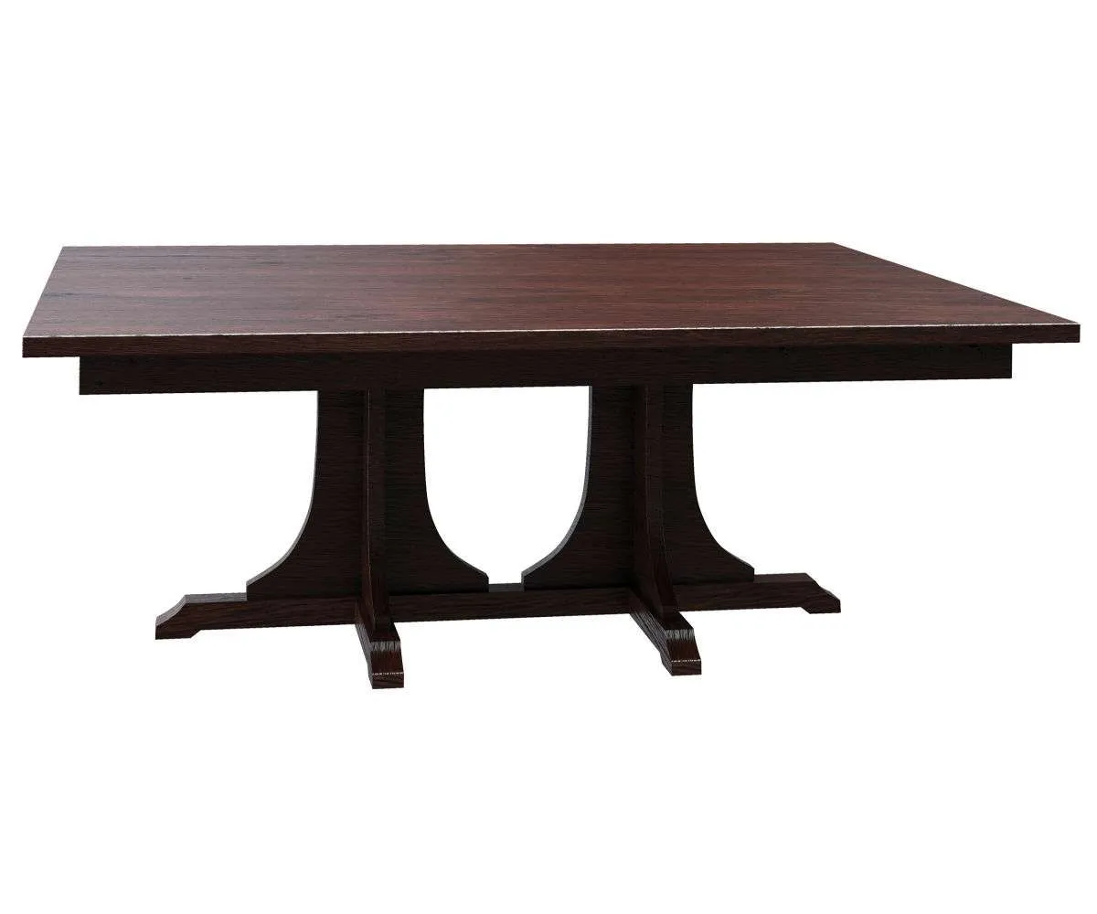 652 Mission Double Pedestal Dining Table
