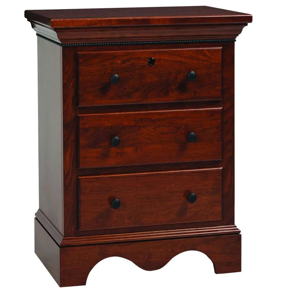 Merlot 3 Drawer Nightstand