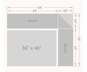 Mission Corner Dining Nook 5 Piece Set - Image 4
