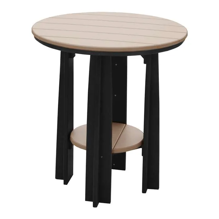 36" Balcony Table Weatherwood and Black