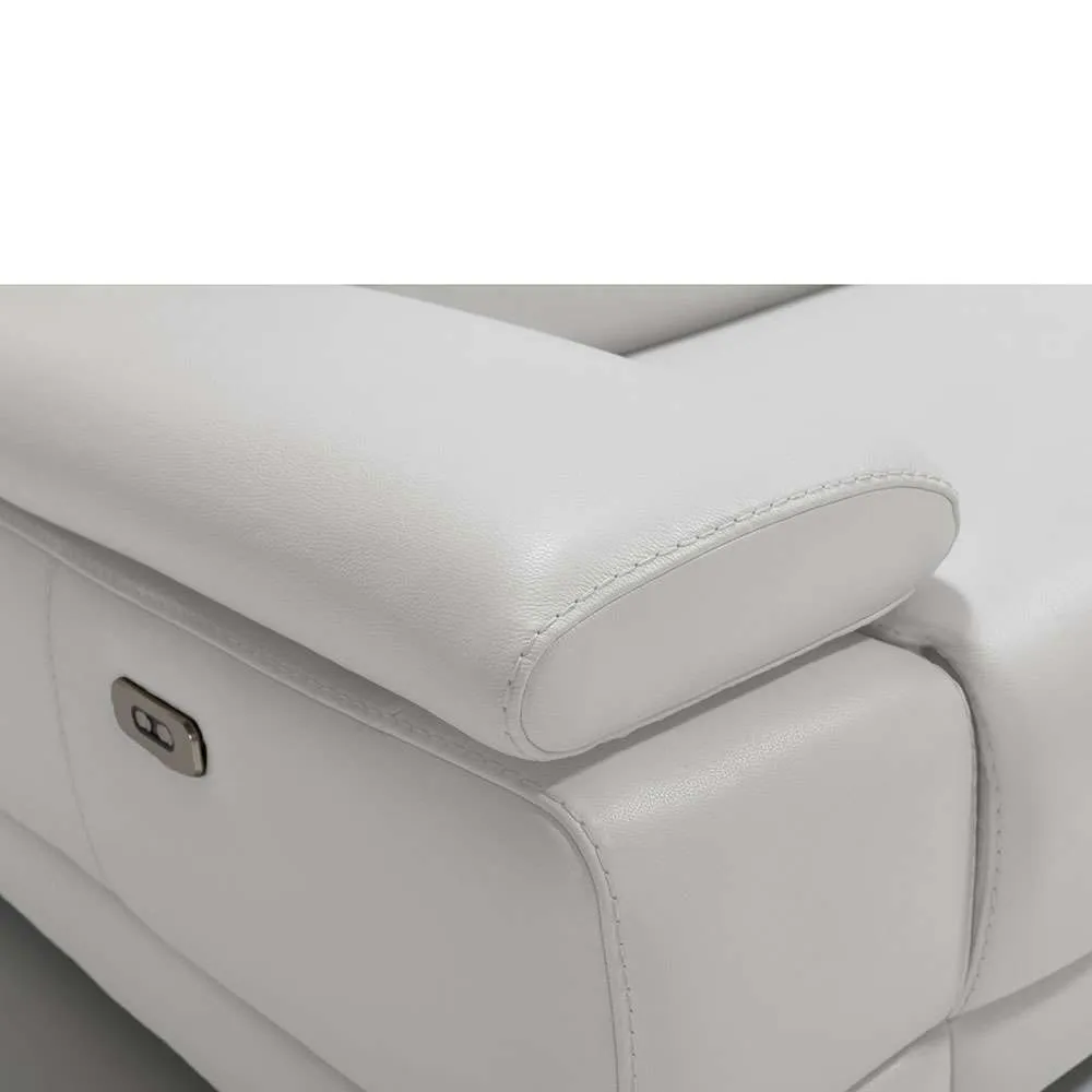 Escape Italian Leather Sectional- White