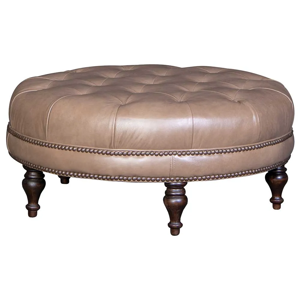 8132 Round Table Ottoman Leather