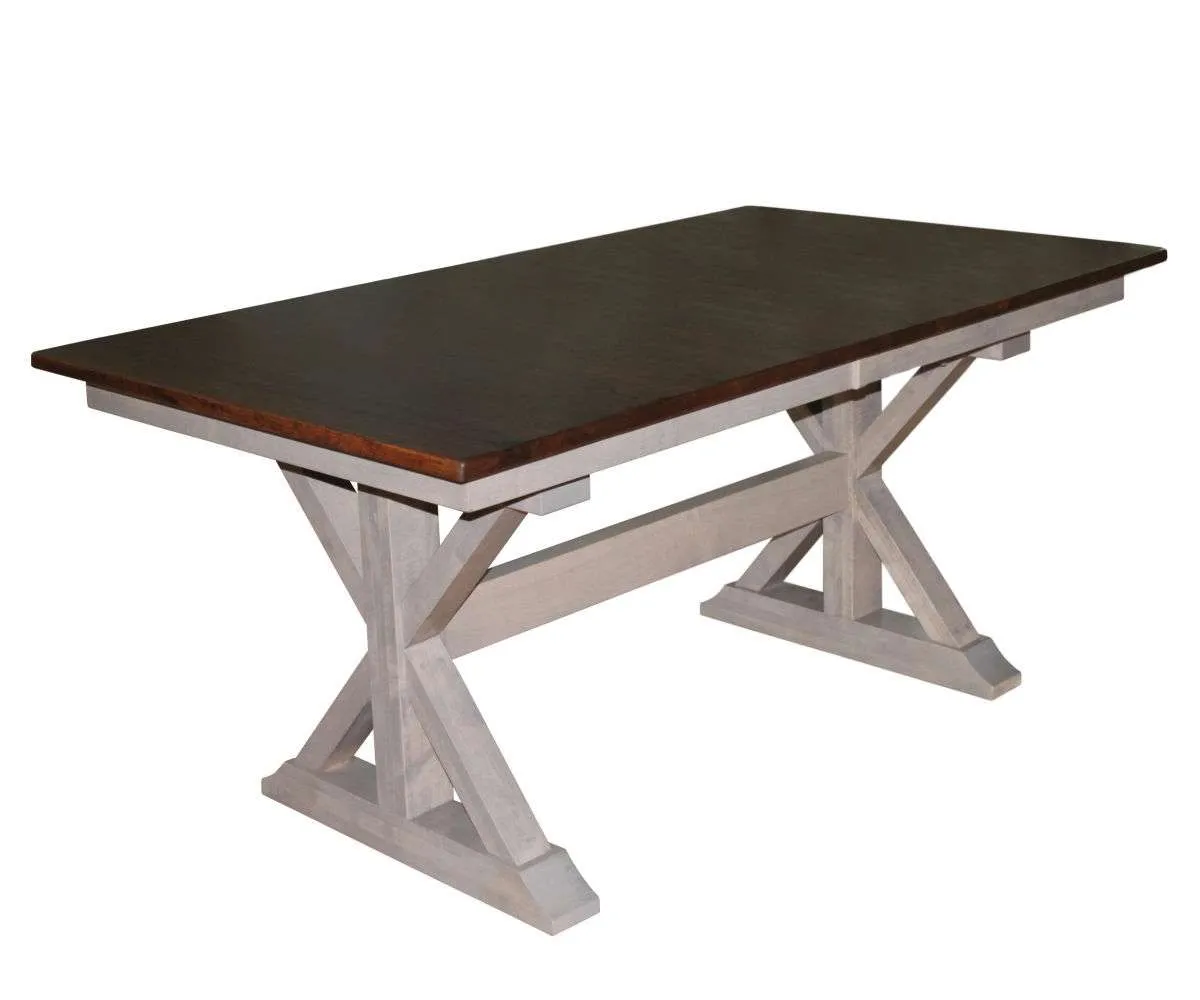 X-Base Double Pedestal Dining Table