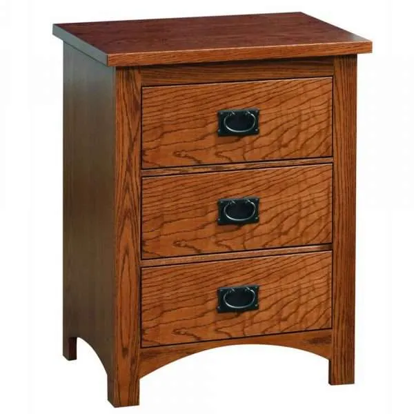 Siesta Mission 3 Drawer Nightstand
