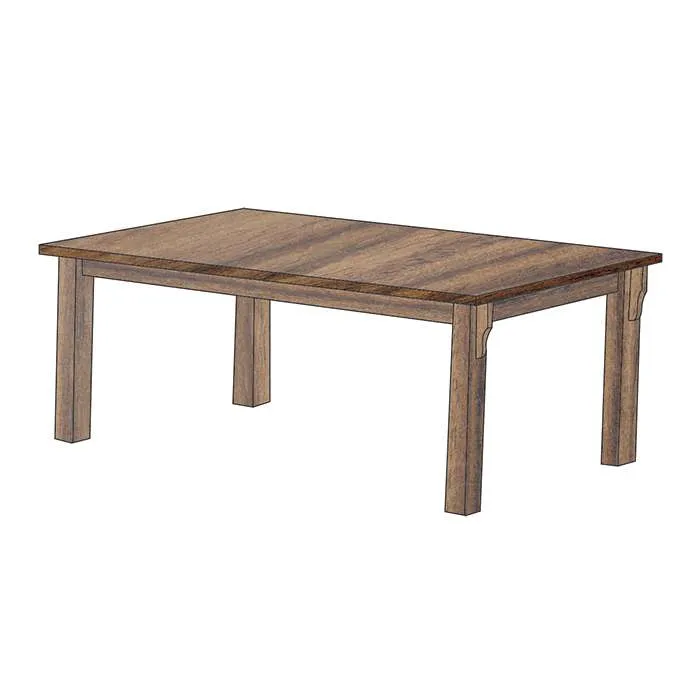 Mission Dining Table with Leg Corbels